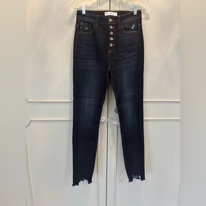 KanCan Black Skinny Button-Fly Jeans